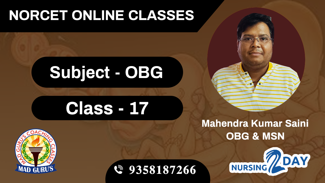 NORCET OBG Class 17